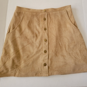 Hyfve Faux suede mini‎ skirt size medium